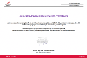 Narzędzia AI wspomagające pracę Projektanta