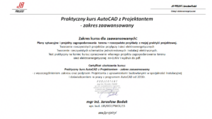 Praktyczny kurs AutoCAD z Projektantem – zakres zaawansowany